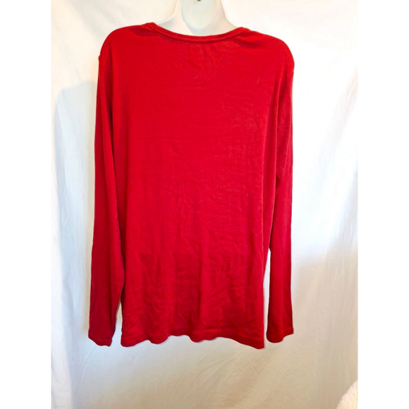 Croft & Barrow Red Long layering lagenlook Sleeve Tee XXL - Picture 2 of 3
